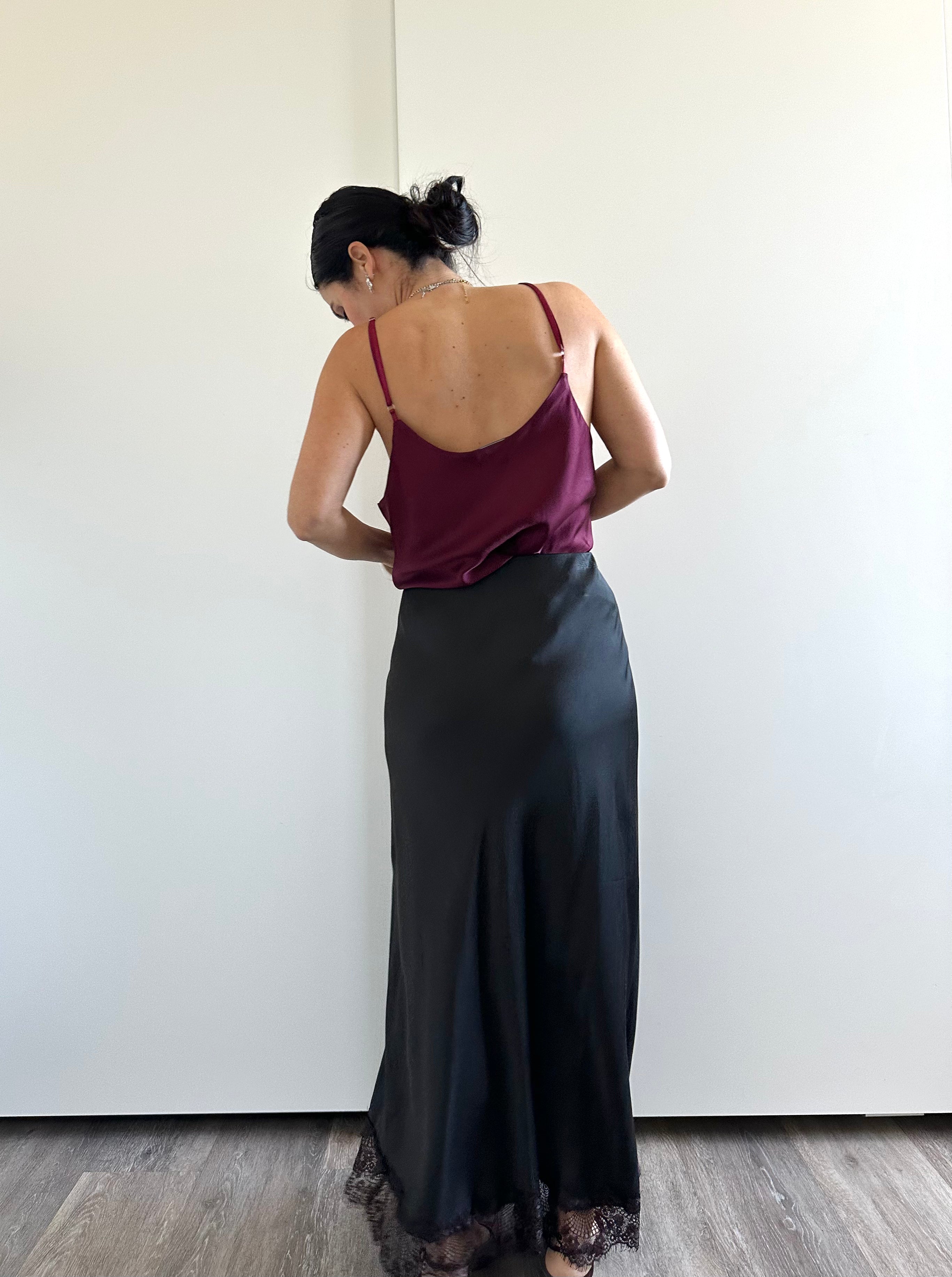 Gonna Satin e Pizzo