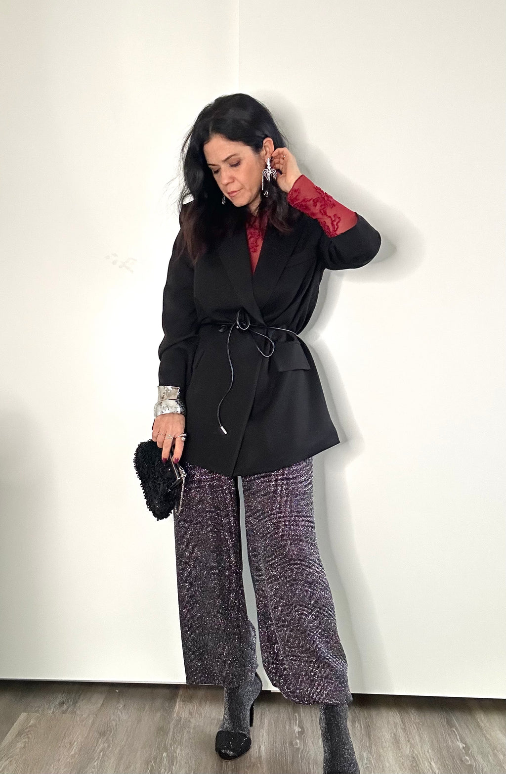 Pantalone Brillantato in Maglia