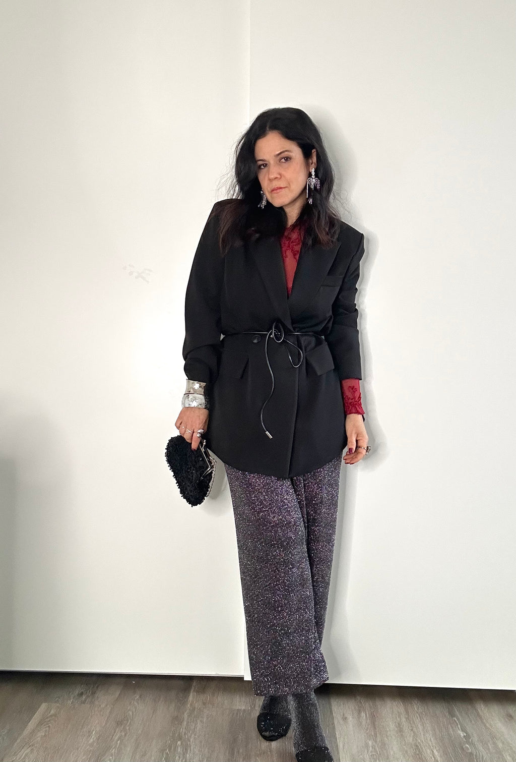 Pantalone Brillantato in Maglia