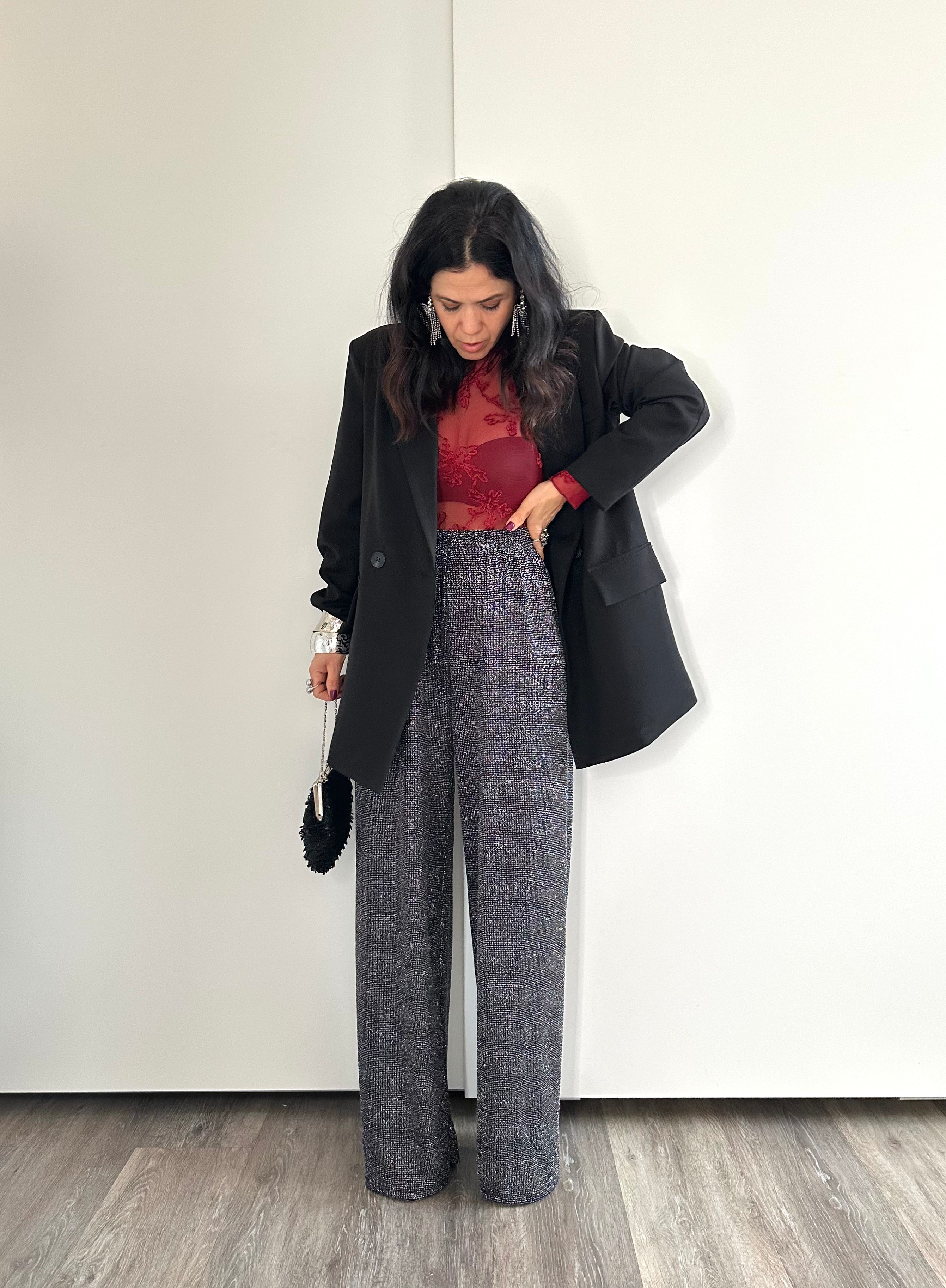Pantalone Brillantato in Maglia