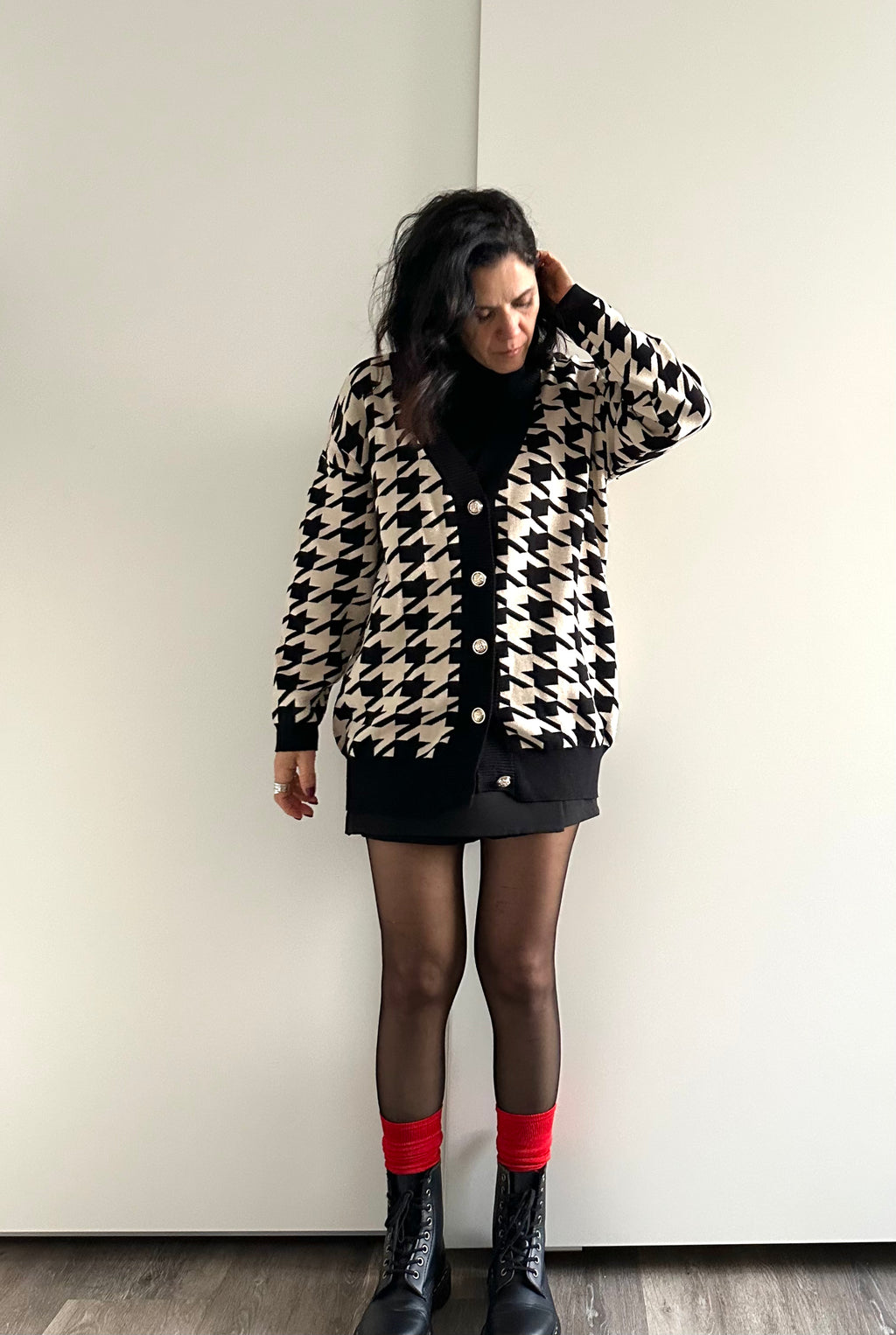 Cardigan Pied Poule