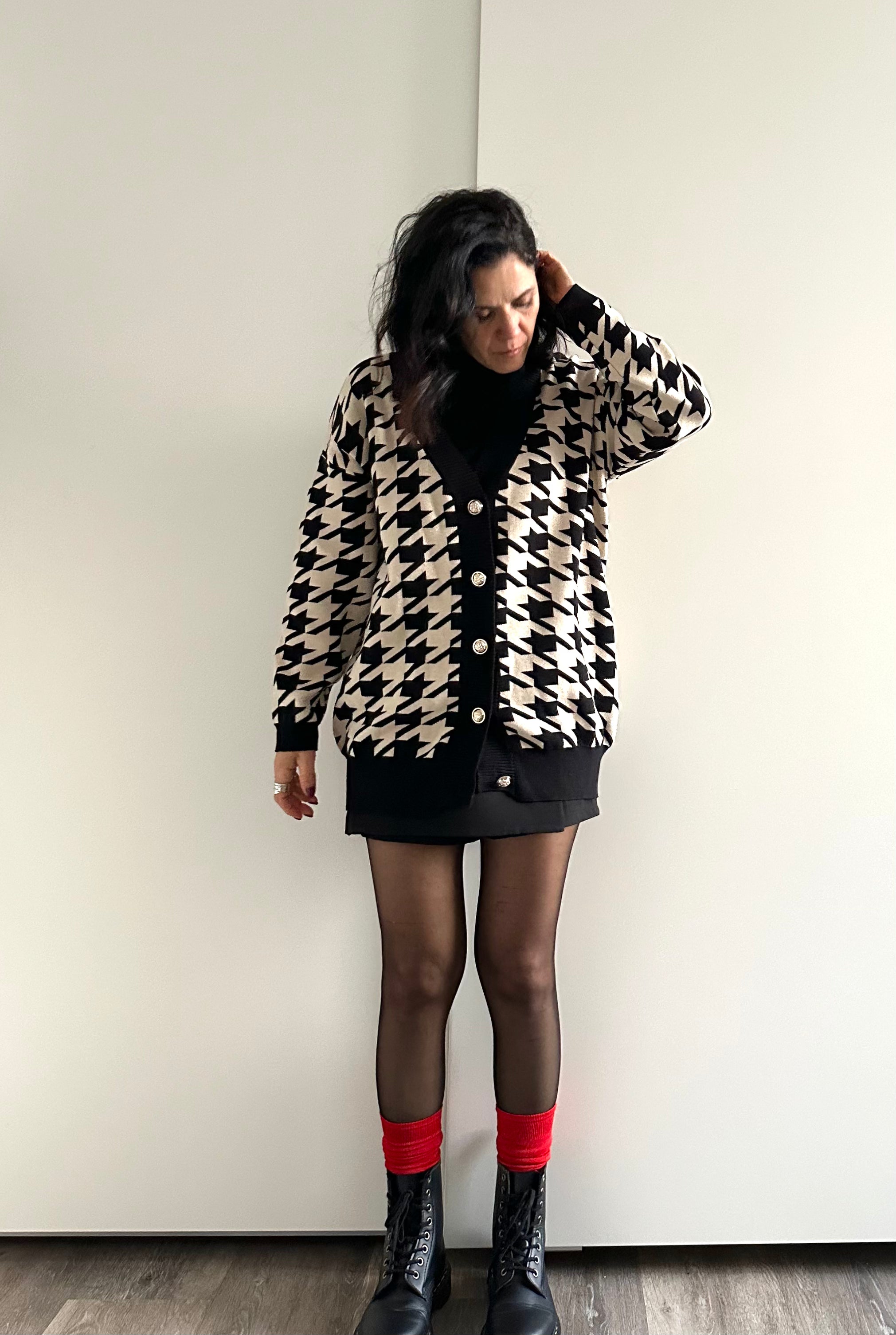 Cardigan Pied Poule