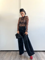 Loen  Barrel Leather Pants