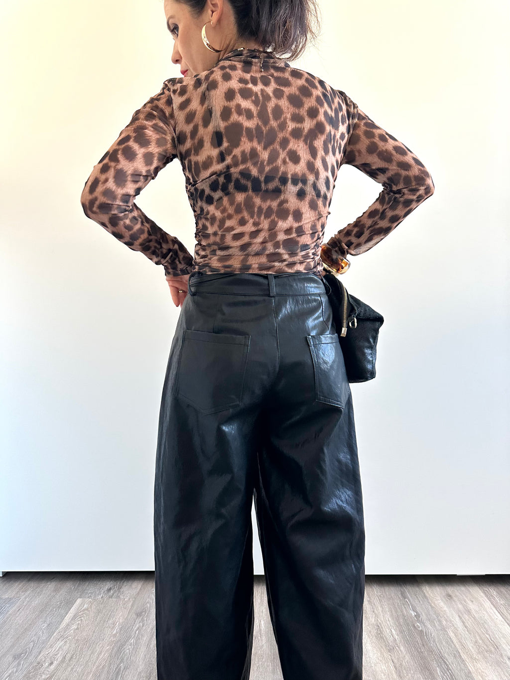 Loen  Barrel Leather Pants