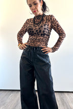 Loen  Barrel Leather Pants